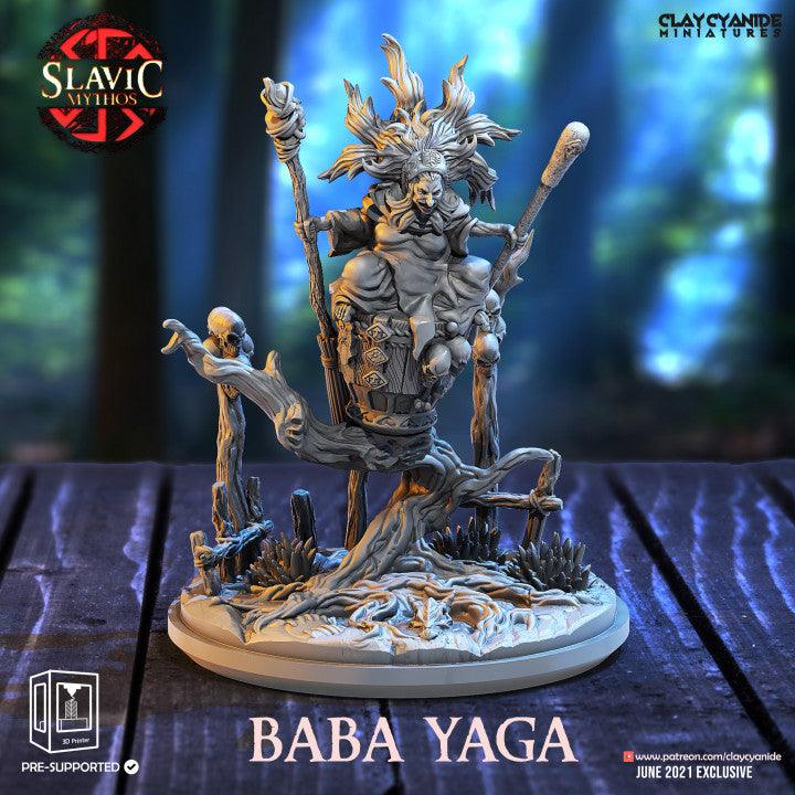3D Printed Clay Cyanide Baba Yaga Witch Ragnarok D&D - Charming Terrain