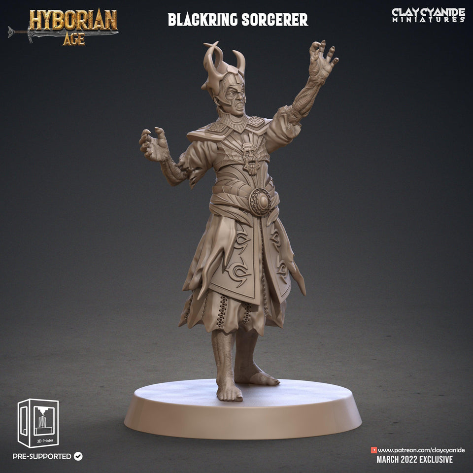 3D Printed Clay Cyanide Blackring Sorcerers Set Hyborean Age 28mm -32mm Ragnarok D&D - Charming Terrain