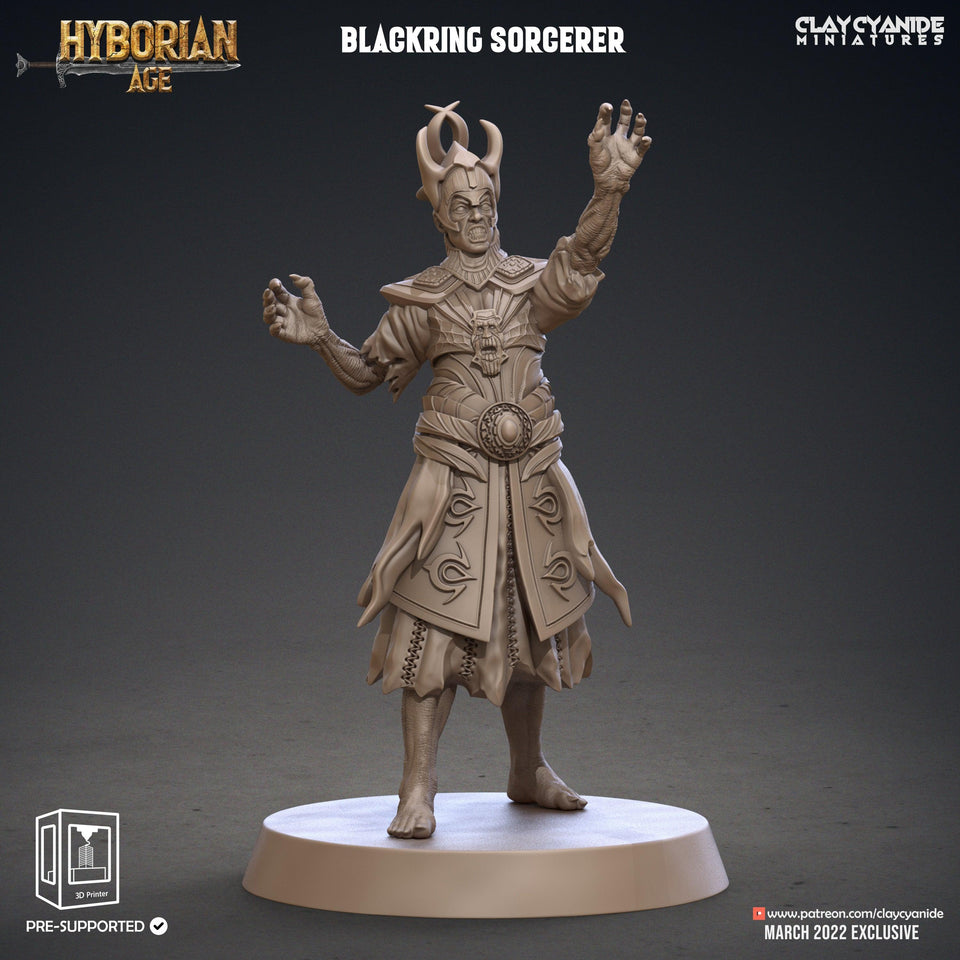 3D Printed Clay Cyanide Blackring Sorcerers Set Hyborean Age 28mm -32mm Ragnarok D&D - Charming Terrain