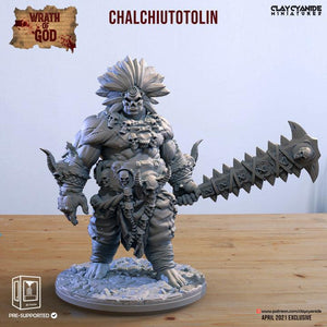 3D Printed Clay Cyanide Chalchiutotolin God of Pestilence Ragnarok D&D - Charming Terrain