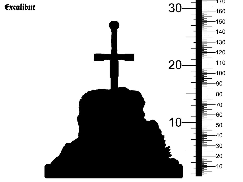 3D Printed Clay Cyanide Excalibur The Legend of King Arthur Ragnarok D&D - Charming Terrain