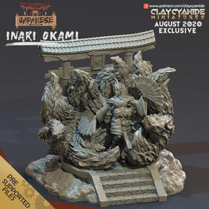 3D Printed Clay Cyanide Inari-Okami Japanese Deities Ragnarok D&D - Charming Terrain