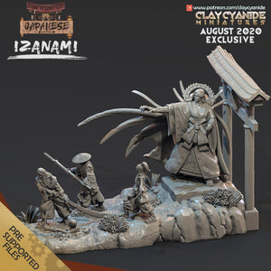 3D Printed Clay Cyanide Izanami Japanese Deities Ragnarok D&D - Charming Terrain