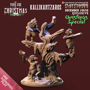 3D Printed Clay Cyanide Kallikantzaros The Dark Side of Christmas 28mm-32mm Ragnarok D&D - Charming Terrain