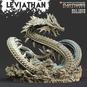 3D Printed Clay Cyanide Leviathan Sea Dragon Angels VS Demons Ragnarok D&D - Charming Terrain