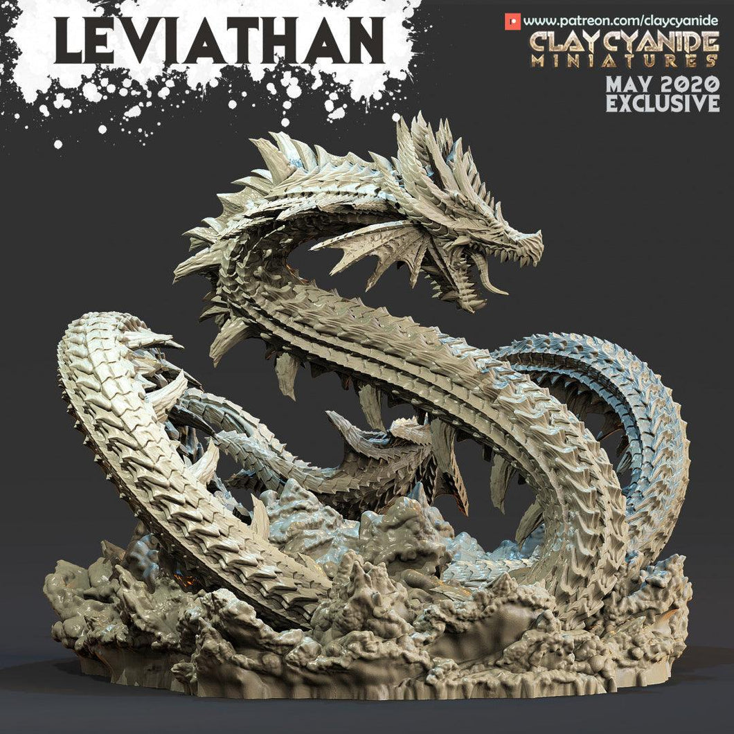 3D Printed Clay Cyanide Leviathan Sea Dragon Angels VS Demons Ragnarok D&D - Charming Terrain