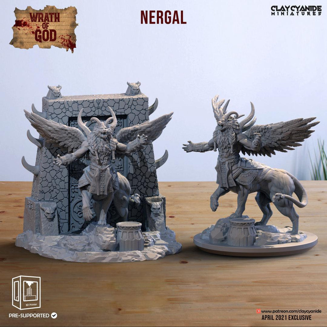 3D Printed Clay Cyanide Nergal Wrath of Gods Ragnarok D&D - Charming Terrain