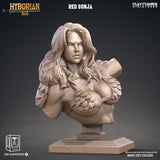 3D Printed Clay Cyanide Red Sonja Bust Hyborean Age Ragnarok D&D - Charming Terrain