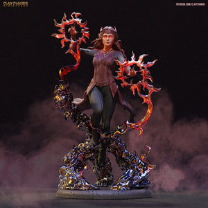 3D Printed Clay Cyanide Scarlet Witch 28mm-32mm Ragnarok D&D - Charming Terrain