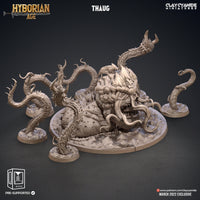 3D Printed Clay Cyanide Thaug Tentacle Monster Hyborean Age 28mm -32mm Ragnarok D&D - Charming Terrain