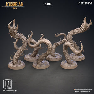 3D Printed Clay Cyanide Thaug Tentacle Monster Hyborean Age 28mm -32mm Ragnarok D&D - Charming Terrain