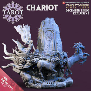 3D Printed Clay Cyanide The Chariot Tarot Ragnarok D&D - Charming Terrain