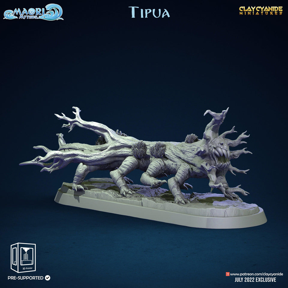 3D Printed Clay Cyanide Tipua Tree and Shell Set Maori Mythos 28mm-32mm Ragnarok D&D - Charming Terrain