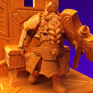 3D Printed Dwarf’s Army Nafarrate - Dwarf Throne Mimic Set 28mm 32mm Ragnarok D&D - Charming Terrain