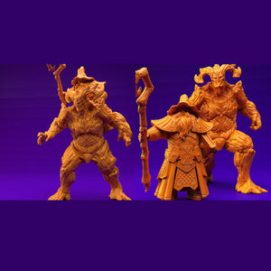 3D Printed Dwarf’s Army Nafarrate - Dwarf Wizard Ent Rider Set 28mm 32mm Ragnarok D&D - Charming Terrain