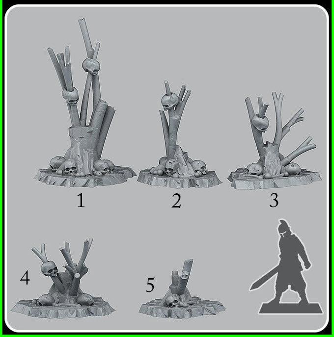 3D Printed Fantastic Plants and Rocks Cannibal Feast Branches 28mm - 32mm D&D Wargaming - Charming Terrain