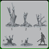 3D Printed Fantastic Plants and Rocks Cannibal Feast Branches 28mm - 32mm D&D Wargaming - Charming Terrain