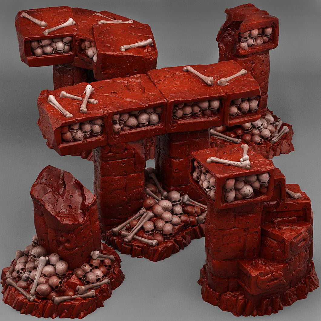 3D Printed Fantastic Plants and Rocks Catacomb Modular Bridges 28mm - 32mm D&D Wargaming - Charming Terrain