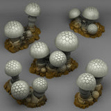 3D Printed Fantastic Plants and Rocks DATA SHROOMS 28mm - 32mm D&D Wargaming - Charming Terrain