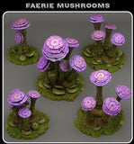 3D Printed Fantastic Plants and Rocks Faerie Mushrooms 28mm - 32mm D&D Wargaming - Charming Terrain