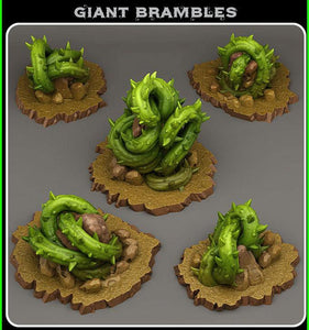 3D Printed Fantastic Plants and Rocks Giant Brambles 28mm - 32mm D&D Wargaming - Charming Terrain