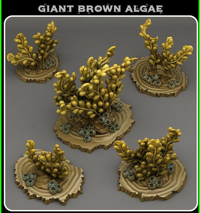 3D Printed Fantastic Plants and Rocks Giant Brown Algae 28mm - 32mm D&D Wargaming - Charming Terrain