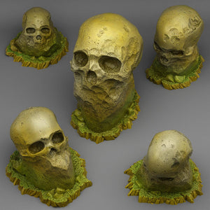 3D Printed Fantastic Plants and Rocks Giant Skull Stones 28mm - 32mm D&D Wargaming - Charming Terrain