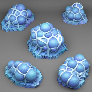 3D Printed Fantastic Plants and Rocks Ice Spider Eggs 28mm - 32mm D&D Wargaming - Charming Terrain