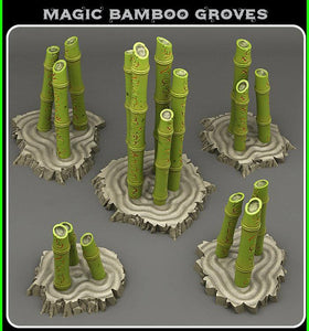 3D Printed Fantastic Plants and Rocks Magic Bamboo Groves 28mm - 32mm D&D Wargaming - Charming Terrain