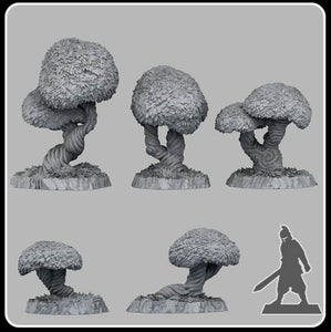 3D Printed Fantastic Plants and Rocks Majestic Enchanted Trees 28mm - 32mm D&D Wargaming - Charming Terrain