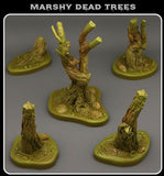 3D Printed Fantastic Plants and Rocks Marshy Dead Trees 28mm - 32mm D&D Wargaming - Charming Terrain