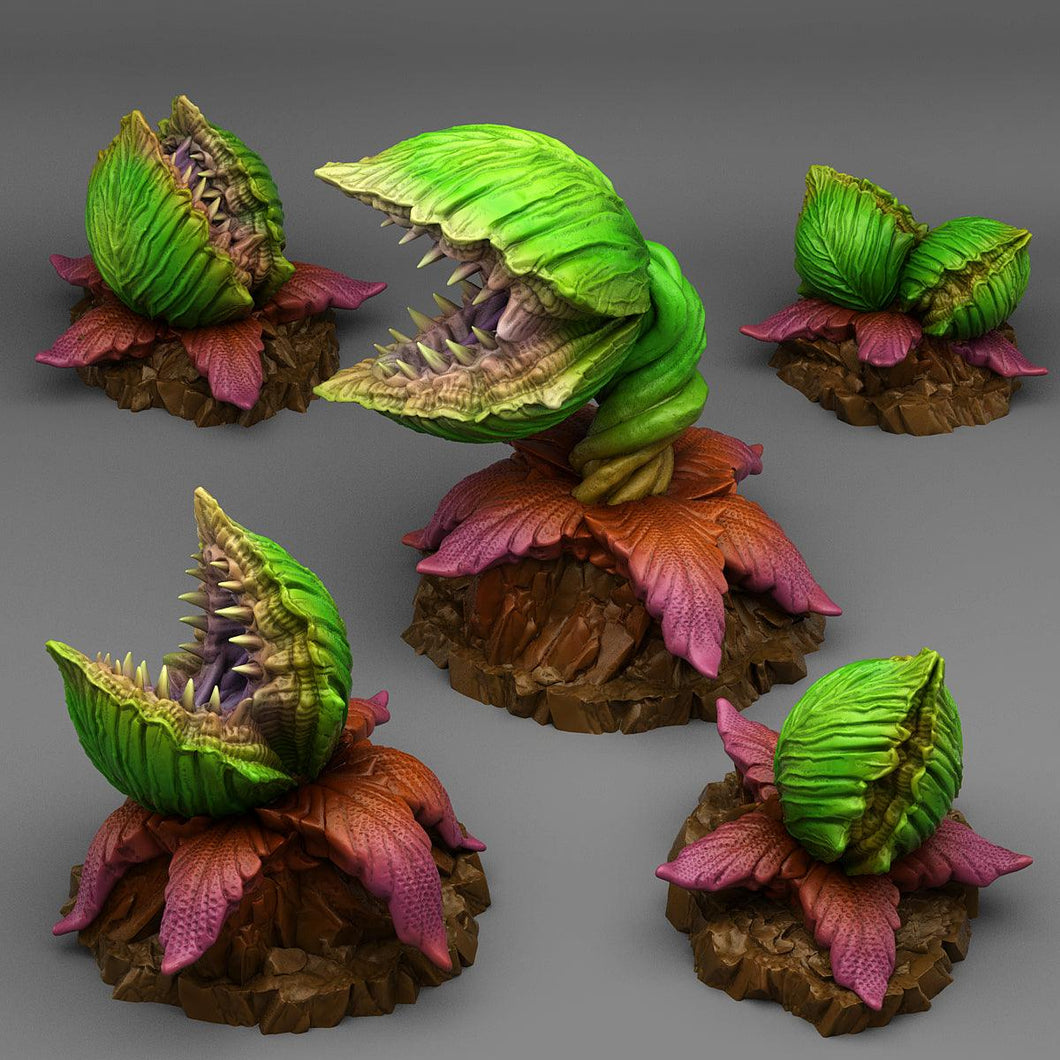 3D Printed Fantastic Plants and Rocks Massive Carnivorous Plants 28mm - 32mm D&D Wargaming - Charming Terrain