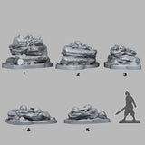 3D Printed Fantastic Plants and Rocks Pirates Stones 28mm - 32mm D&D Wargaming - Charming Terrain