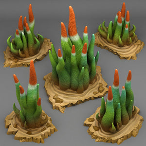 3D Printed Fantastic Plants and Rocks Poisonous Feeler Cactus 28mm - 32mm D&D Wargaming - Charming Terrain