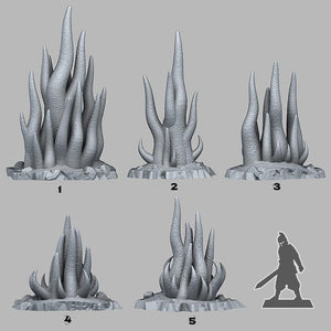 3D Printed Fantastic Plants and Rocks Poisonous Feeler Cactus 28mm - 32mm D&D Wargaming - Charming Terrain