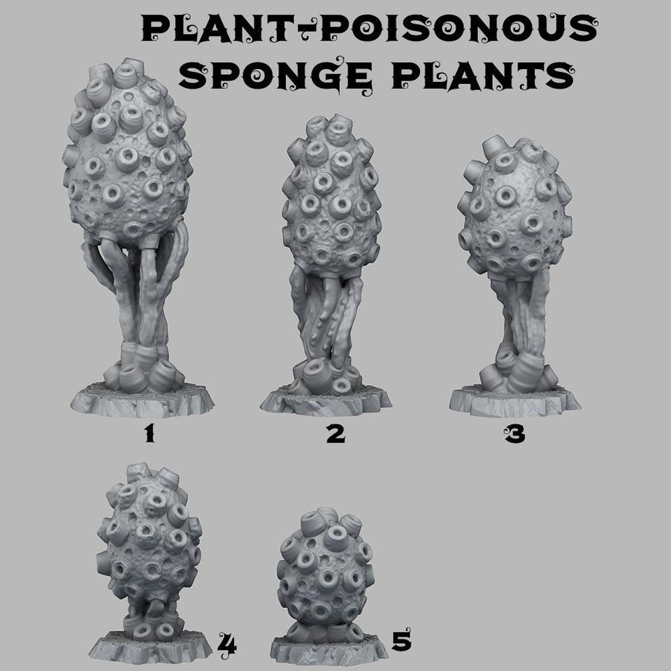 3D Printed Fantastic Plants and Rocks Poisonous Sponge Plants 28mm - 32mm D&D Wargaming - Charming Terrain