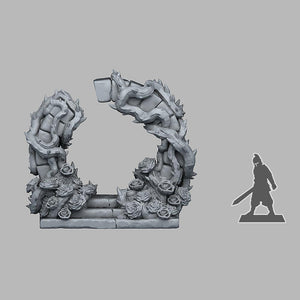 3D Printed Fantastic Plants and Rocks Rose Portal 28mm - 32mm D&D Wargaming - Charming Terrain