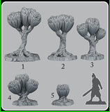 3D Printed Fantastic Plants and Rocks Scifi Unknown Flowers 28mm - 32mm D&D Wargaming - Charming Terrain