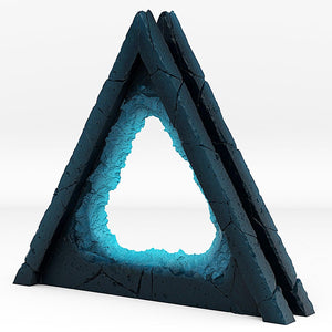 3D Printed Fantastic Portals and Effects Alien Pyramid Portal 28mm - 32mm D&D Wargaming - Charming Terrain