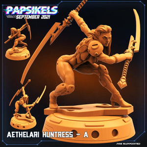 3D Printed Papsikels Cyberpunk Sci-Fi Aethelari Huntress A - 28mm 32mm - Charming Terrain