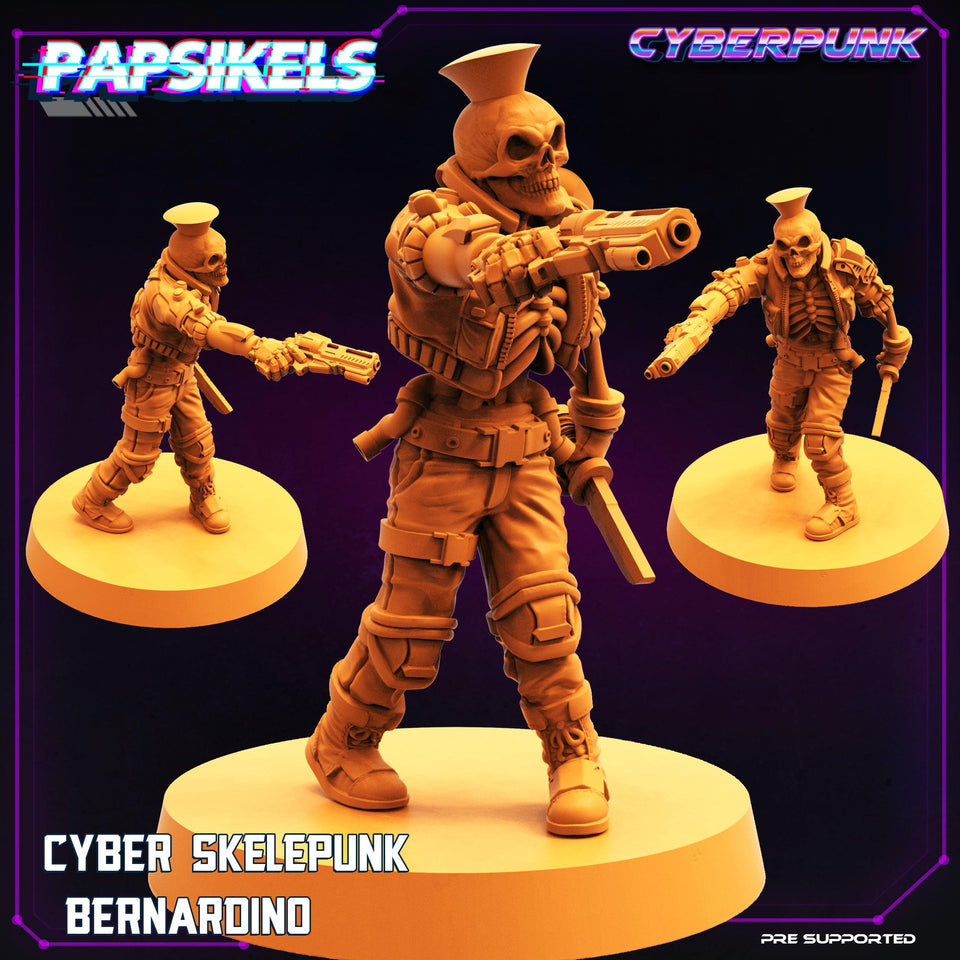 3D Printed Papsikels Cyberpunk Sci-Fi Cyber Skelepunk Set- 28mm 32mm - Charming Terrain