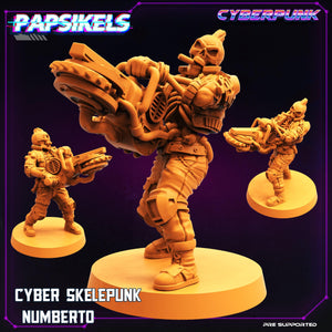 3D Printed Papsikels Cyberpunk Sci-Fi Cyber Skelepunk Set- 28mm 32mm - Charming Terrain