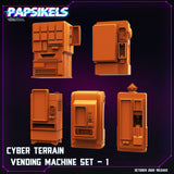 3D Printed Papsikels Cyberpunk Sci-Fi Cyber Terrain Vending Machine Set - 28mm 32mm - Charming Terrain