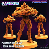 3D Printed Papsikels Cyberpunk Sci-Fi - Cyborgpunk Bald Heavy Goon Aggro Crusher- 28mm 32mm - Charming Terrain