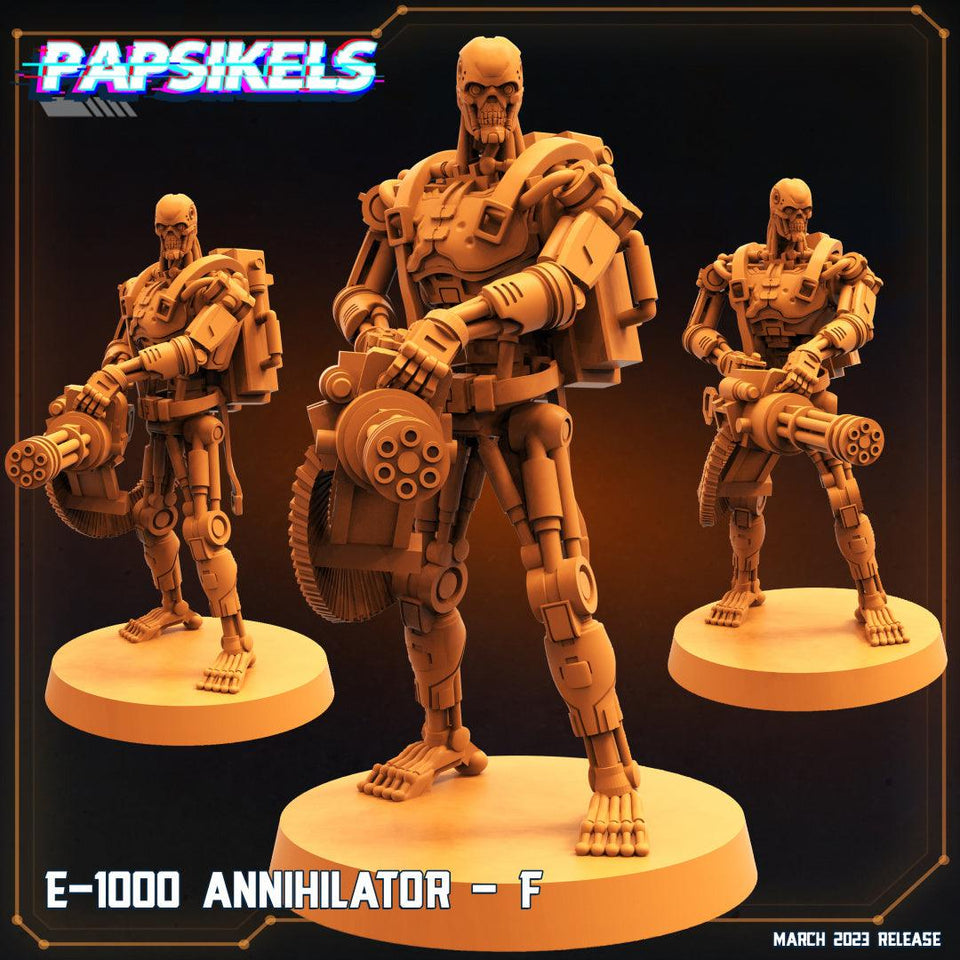 3D Printed Papsikels Cyberpunk Sci-Fi - E-1000 Annihilator - F - 28mm 32mm - Charming Terrain