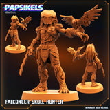 3D Printed Papsikels Cyberpunk Sci-Fi Falconeer Skull Hunter - 28mm 32mm - Charming Terrain