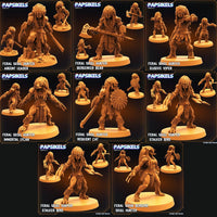 3D Printed Papsikels Cyberpunk Sci-Fi Feral Vixen Skull Hunter Set - 28mm 32mm - Charming Terrain