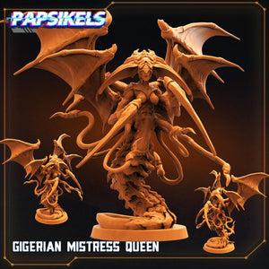 3D Printed Papsikels Cyberpunk Sci-Fi - Gigerian Mistress Queen - 28mm 32mm - Charming Terrain