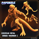 3D Printed Papsikels Cyberpunk Sci-Fi Gigerian Royal Brood Warrior Set - 28mm 32mm - Charming Terrain