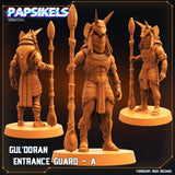 3D Printed Papsikels Cyberpunk Sci-Fi - Guldoran Entrance Guard Set - Star Entrance 28mm 32mm - Charming Terrain